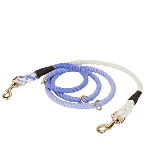 HANDS FREE DOG ROPE LEASH - OMBRE LIGHT PURPLE CobraDobra