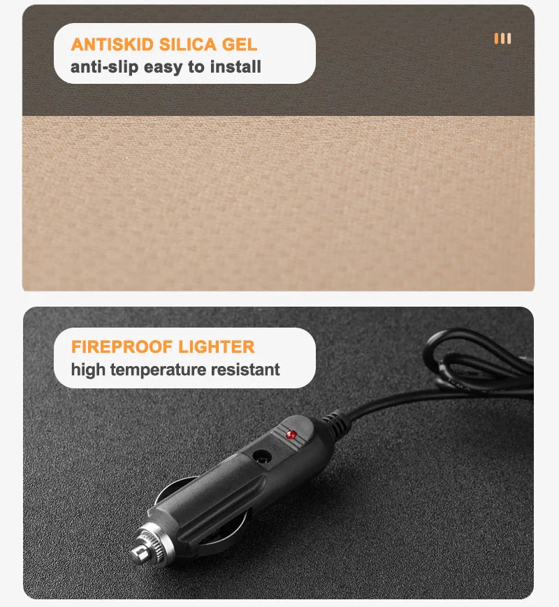 12-24v Heated Car Seat Cover 30' Fast Car Seat Heater Cloth/Flannel