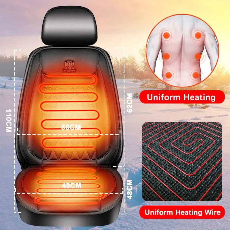 12-24v Heated Car Seat Cover 30' Fast Car Seat Heater Cloth/Flannel
