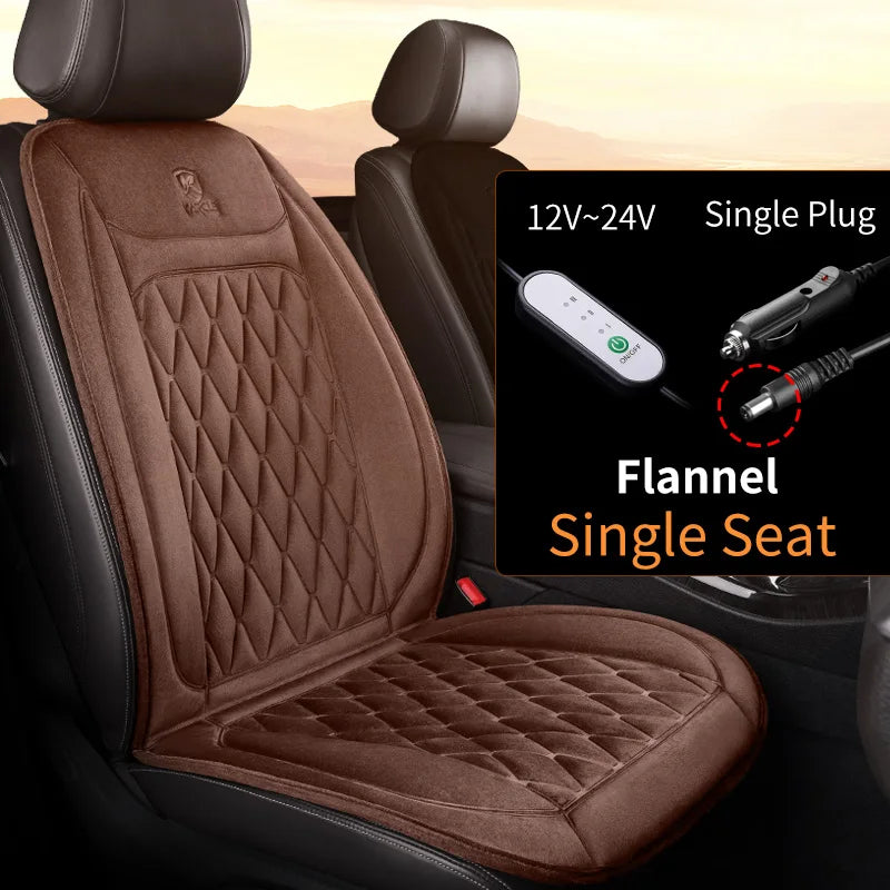 12-24v Heated Car Seat Cover 30' Fast Car Seat Heater Cloth/Flannel