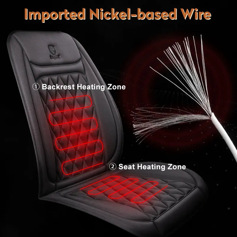 12-24v Heated Car Seat Cover 30' Fast Car Seat Heater Cloth/Flannel