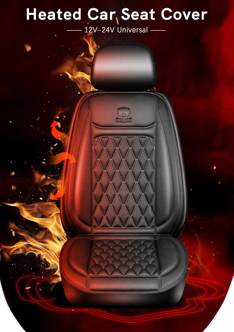 12-24v Heated Car Seat Cover 30' Fast Car Seat Heater Cloth/Flannel