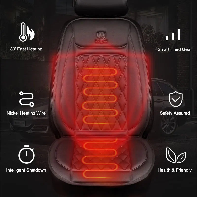 12-24v Heated Car Seat Cover 30' Fast Car Seat Heater Cloth/Flannel