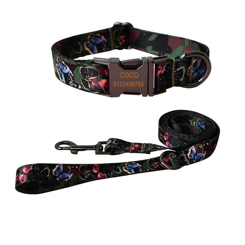 Ethnic style dog collar and leash set for Dogs Custom