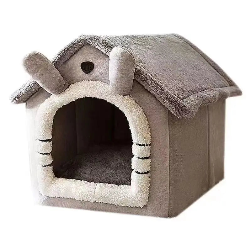 All Season Dog House Style Bed - Removable Washable