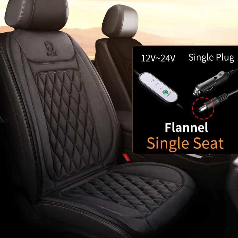 12-24v Heated Car Seat Cover 30' Fast Car Seat Heater Cloth/Flannel