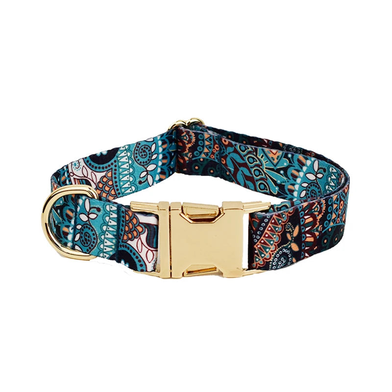 Ethnic style dog collar and leash set for Dogs Custom
