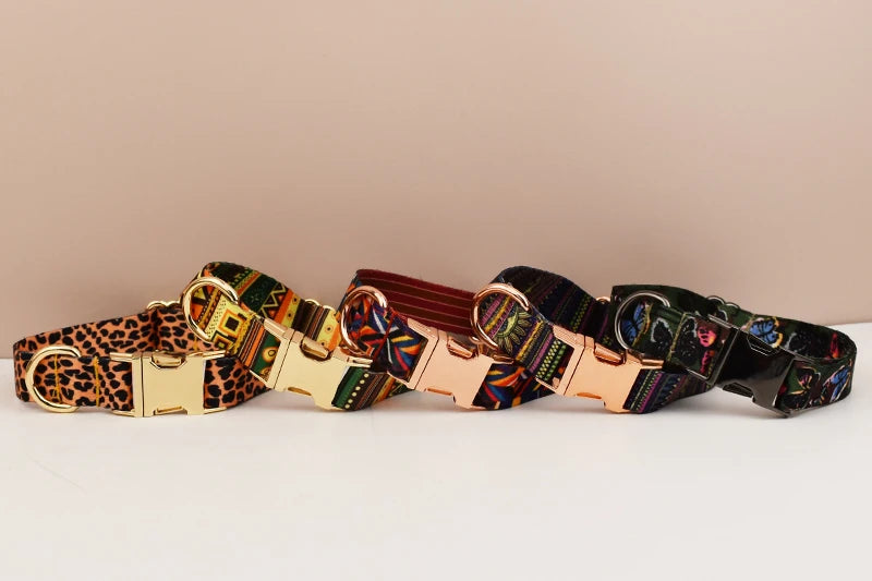 Ethnic style dog collar and leash set for Dogs Custom