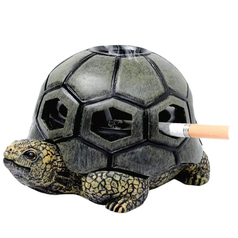 Cute Turtle Outdoor Ashtray for Cigarettes, Windproof Ash Tray Decor for Home Office Indoor and Outdoor