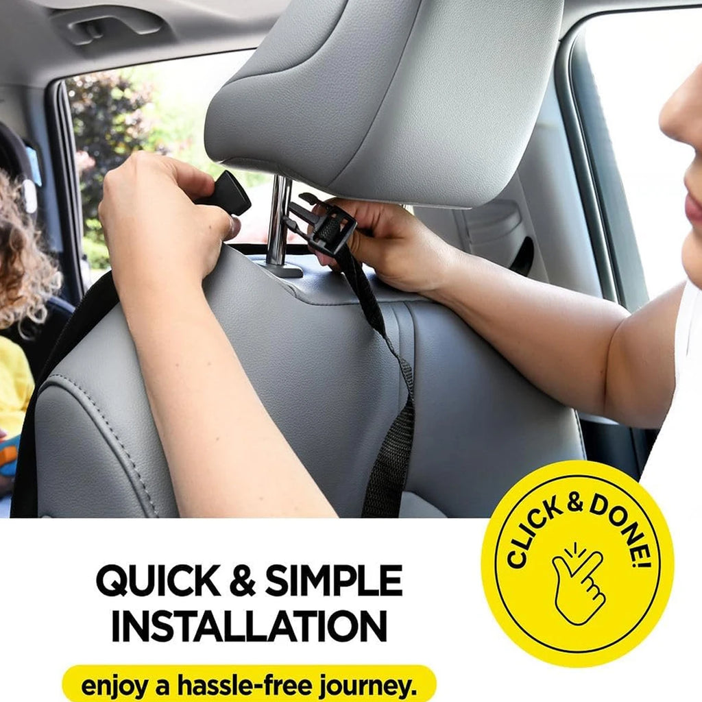 Car rear seat cover with 3 pocket storage pockets