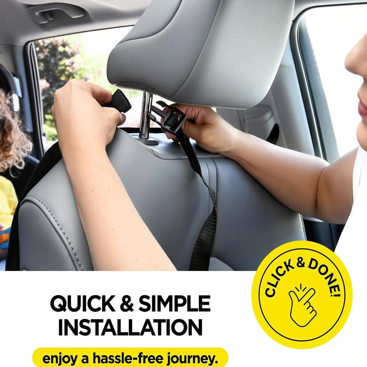 Car rear seat cover with 3 pocket storage pockets