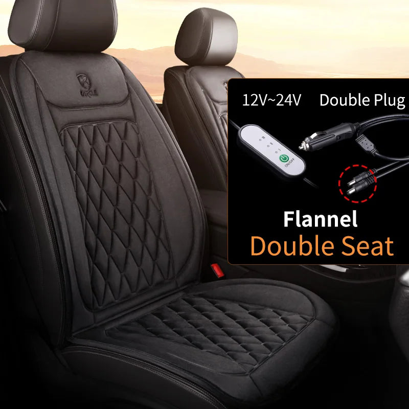 12-24v Heated Car Seat Cover 30' Fast Car Seat Heater Cloth/Flannel