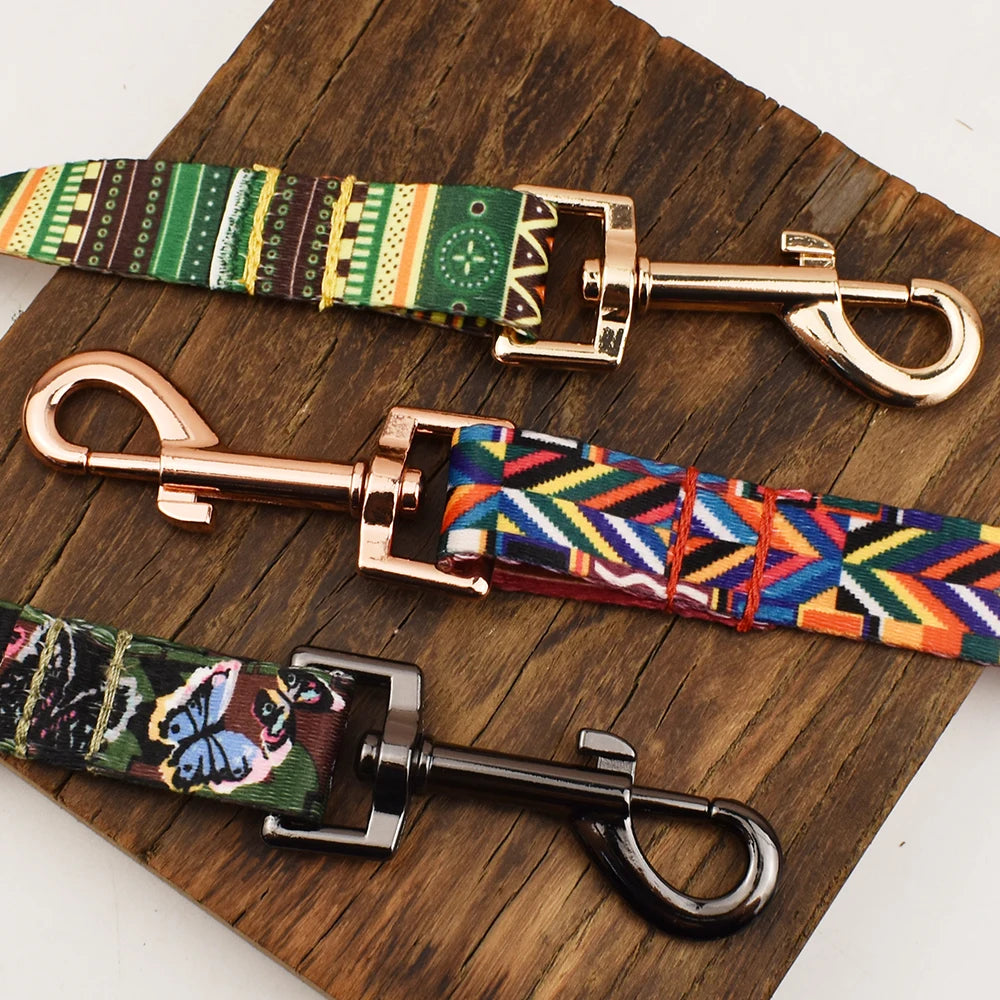 Ethnic style dog collar and leash set for Dogs Custom