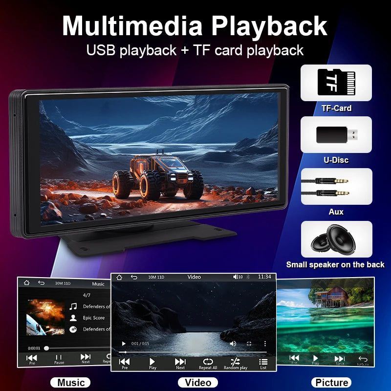 Carplay Android Auto Screen With Bluetooth AUX USB