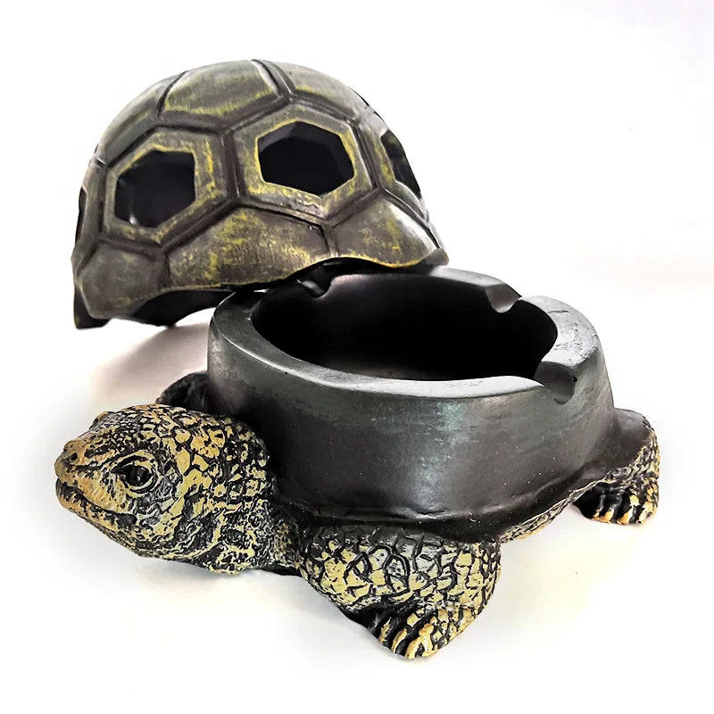 Cute Turtle Outdoor Ashtray for Cigarettes, Windproof Ash Tray Decor for Home Office Indoor and Outdoor
