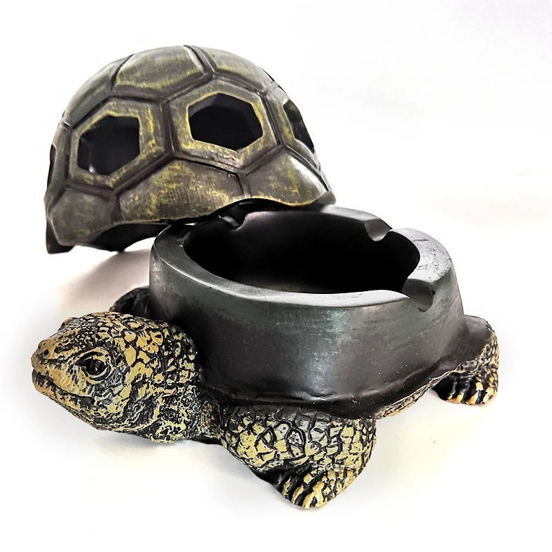Cute Turtle Outdoor Ashtray for Cigarettes, Windproof Ash Tray Decor for Home Office Indoor and Outdoor