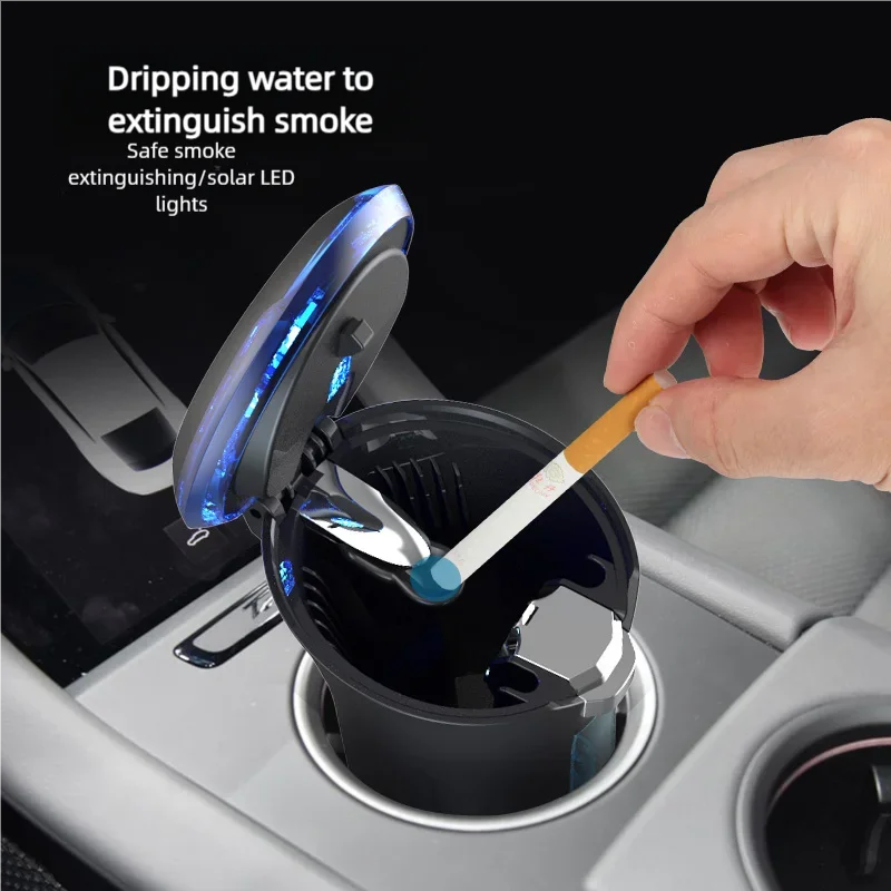 Self-Extinguishing Water-Dripping LED Car Ashtray