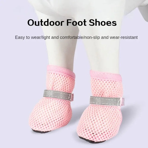 4pcs Dog Shoes Non-slip Breathable Wear-resistant CobraDobra