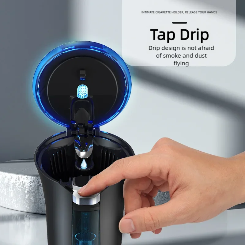 Self-Extinguishing Water-Dripping LED Car Ashtray
