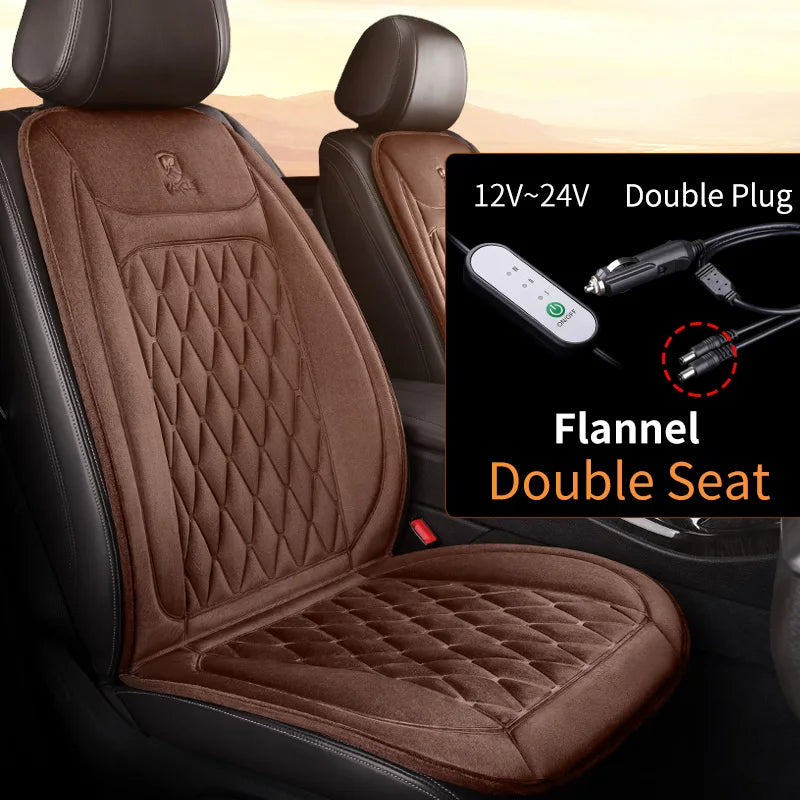 12-24v Heated Car Seat Cover 30' Fast Car Seat Heater Cloth/Flannel