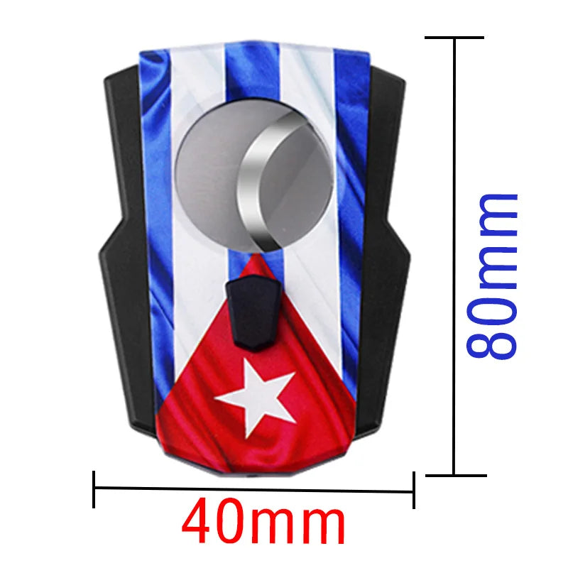 Ceramic Cigar Ash Tray With Cigar Cutter Ashtray Cuba Flag