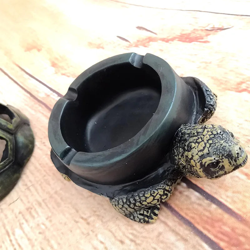 Cute Turtle Outdoor Ashtray for Cigarettes, Windproof Ash Tray Decor for Home Office Indoor and Outdoor