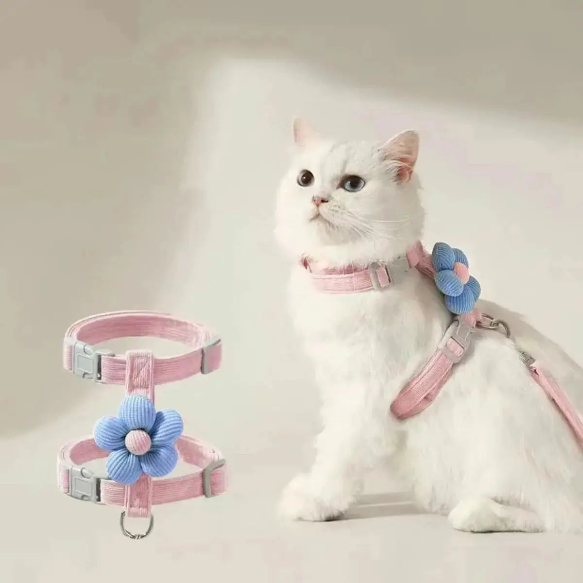 Cat Harness and Leash Sets Adjustable Dog Harness for Small Dog Leash Breashable Pet Harness Out Walking Dog Strap CobraDobra