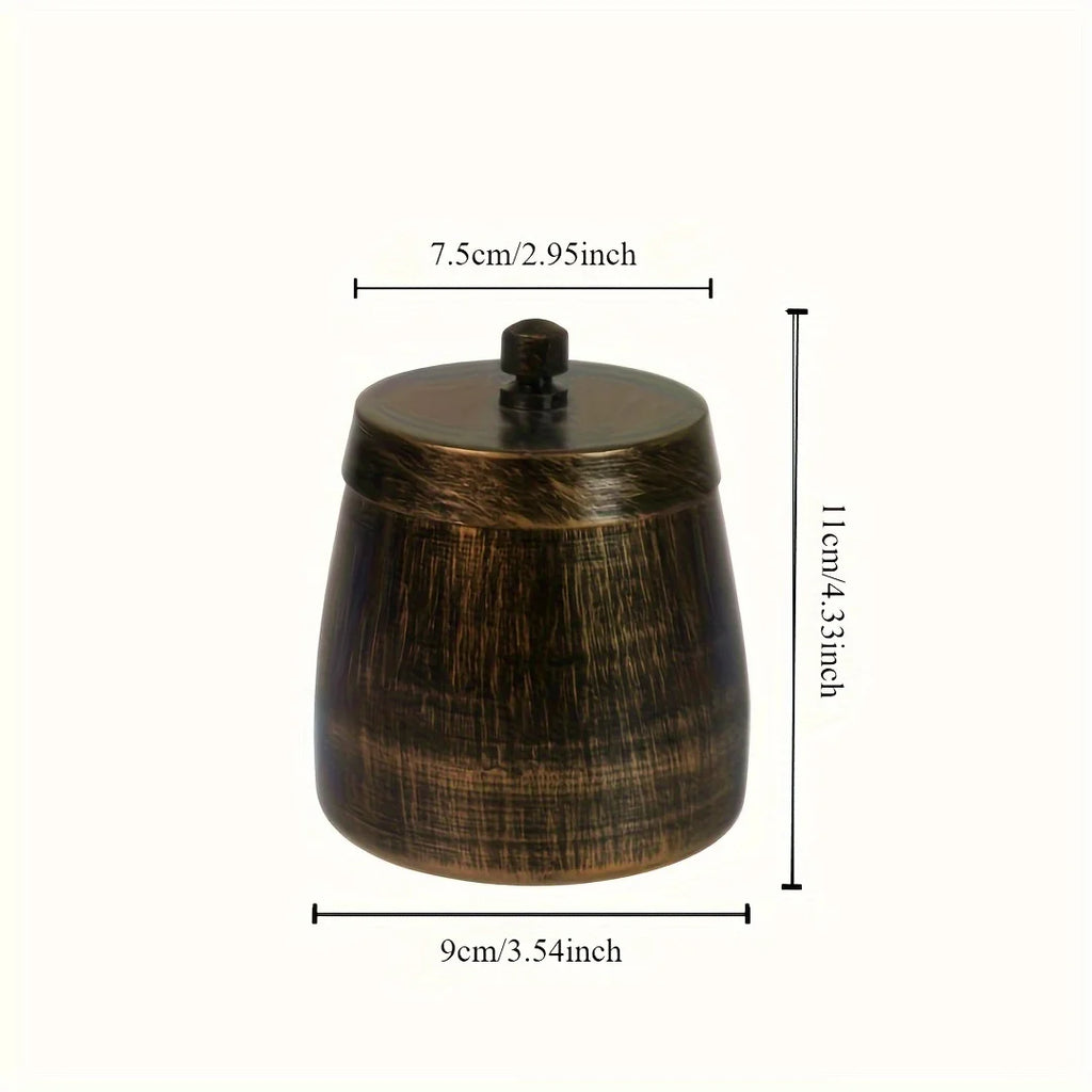 Ashtray with Lid, Iron Ash Tray Ashtrays, for Outdoor Windproof Smokeless Odorless, Household Gadgets, Holiday Gift