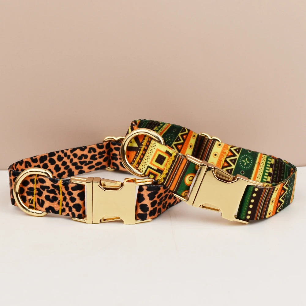 Ethnic style dog collar and leash set for Dogs Custom