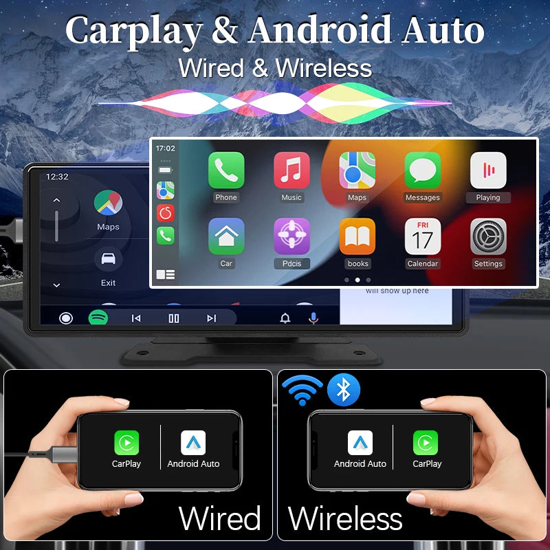 Carplay Android Auto Screen With Bluetooth AUX USB