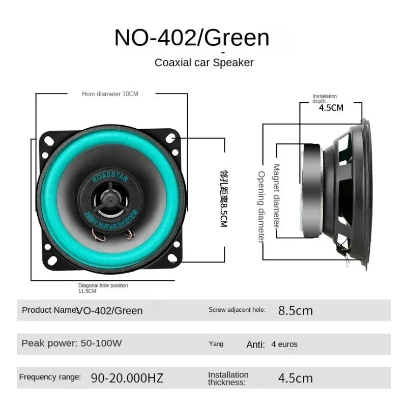 Full Range Frequency Subwoofer Enhanced Car Stereo Sound