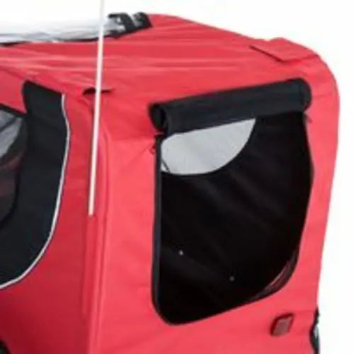 PawHut Foldable Pet Bike Trailer Dog Cat Travel Bicycle Carrier, Red CobraDobra