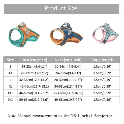 Adjustable Cat Harness With Leash Set Reflective Vest Pet Harnesses CobraDobra